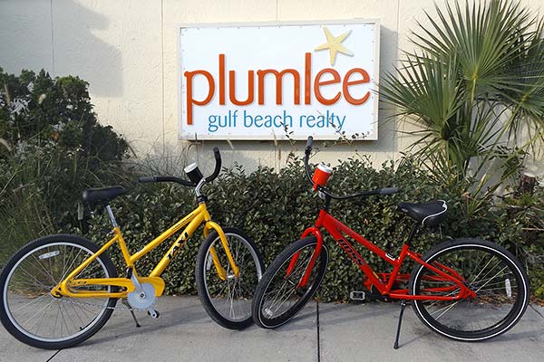Bike rentals in Indian Rocks Beach with Plumlee Gulf Beach Realty