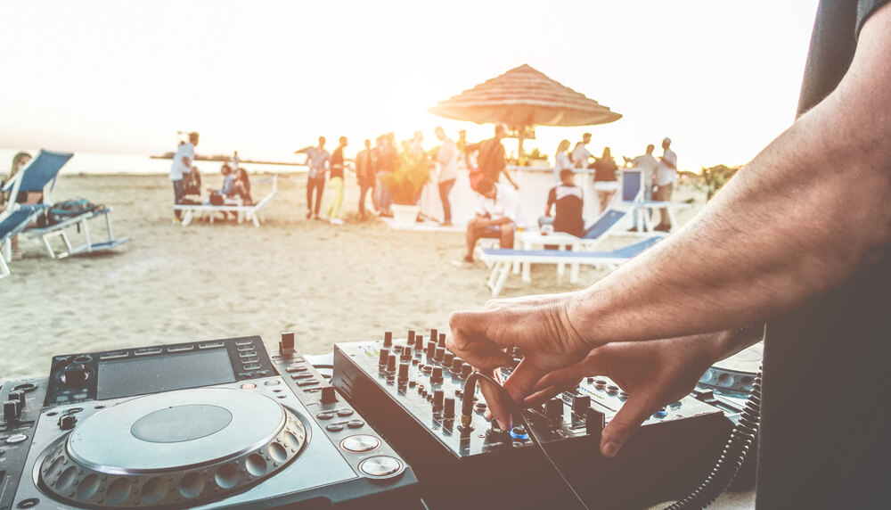Party at the beach with DJ during Indian Rocks Beach events
