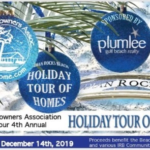 Indian Rocks Beach Holiday Tour of Homes Flyer | Plumlee Gulf Beach Vacation Rentals