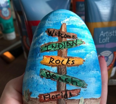 indian rocks beach painted rocks | Plumlee Vacation Rentals