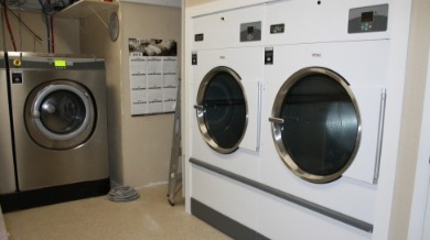 Plumlee Realty's in-house commercial laundry facilities | Plumlee Vacation Rentals
