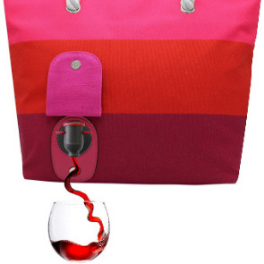 Canvas beach bag with wine compartment | Plumlee Indian Rocks Beach Rentals