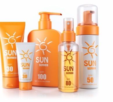 Bottles of sunscreen with high SPF | Plumlee Indian Rocks Beach rentals