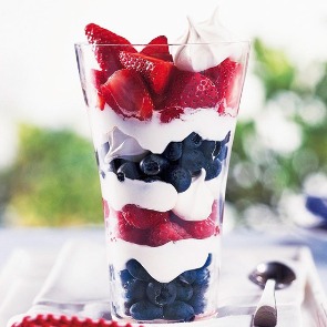 Red, white and blue berry parfait | Plumlee Indian Rocks Beach rentals