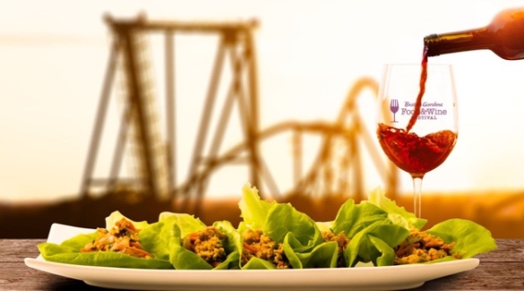 Duck Lettuce Wraps and Wine at the 2021 Food and Wine Weekend Busch Gardens Tampa | Plumlee Indian Rocks Beach Vacation Rentals