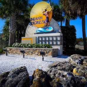 Welcome to Indian Shores, Florida sign | Plumlee Vacations Indian Rocks Beach Rentals