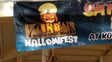hallowfest in irb sign | Plumlee Vacation Rentals