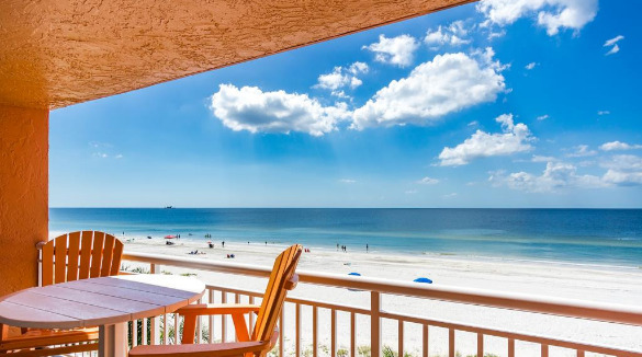 Indian Rocks Beach rental with private balcony overlooking the Gulf of Mexico | Plumlee Indian Rocks Beach Rentals
