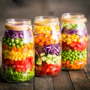 salads in jars | Plumlee Gulf Beach Realty