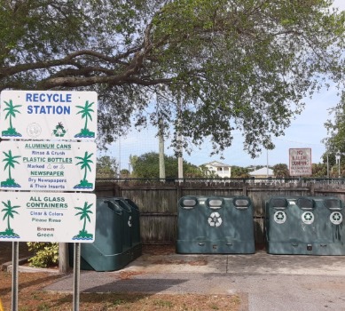 Recycle Center Outside Town Hall in Indian Rocks Beach, Florida | Plumlee Indian Rocks Beach Vacation Rentals