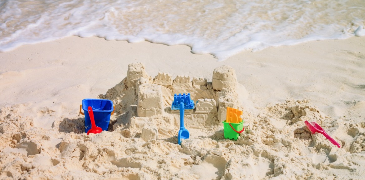 Sandcastle tools in the sand | Plumlee Indian Rocks Beach Vacation Rentals